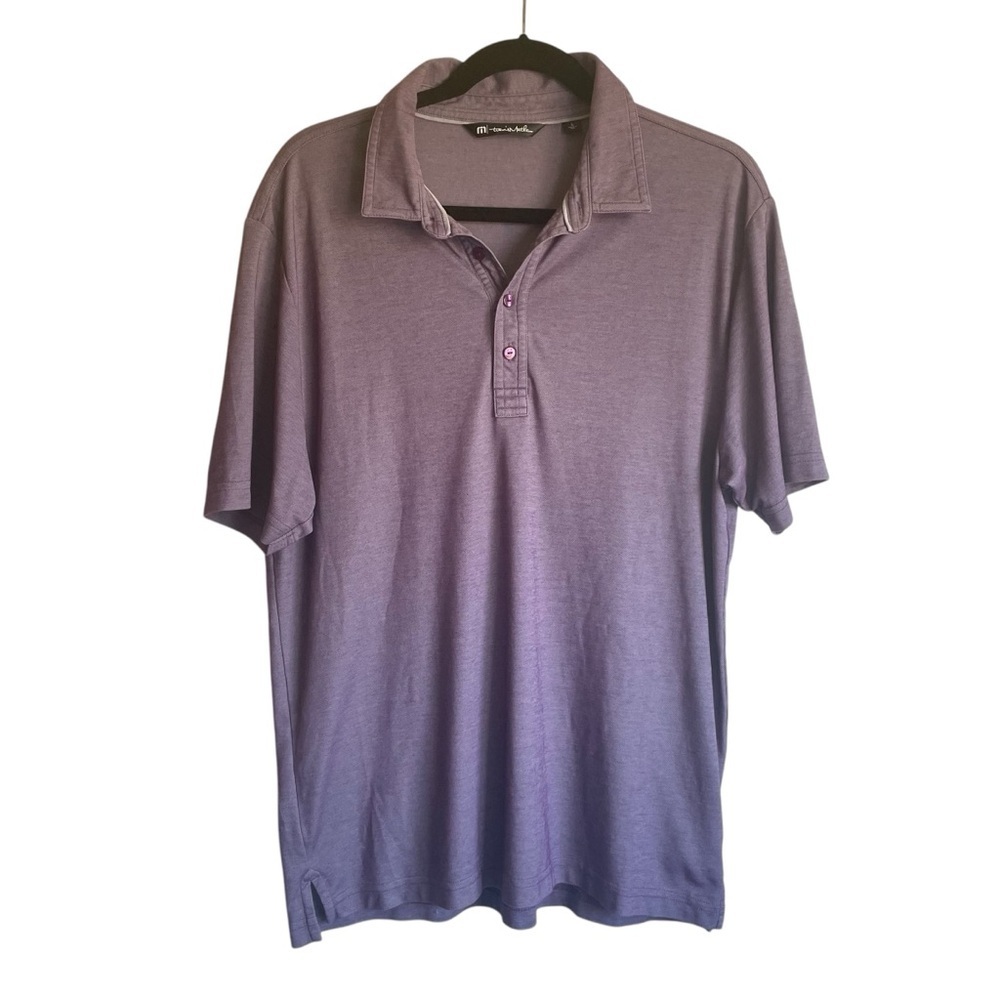 Travis Mathew Polo Shirt Purple Short Sleeve Outdoors Golf Lightweight